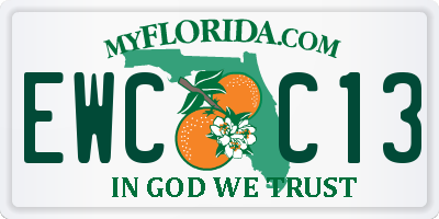 FL license plate EWCC13