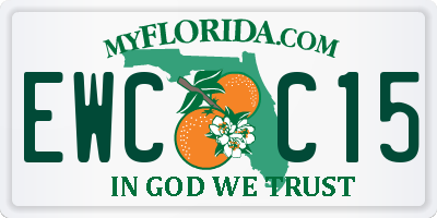 FL license plate EWCC15
