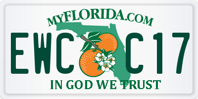 FL license plate EWCC17