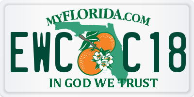 FL license plate EWCC18