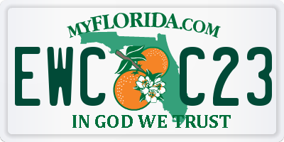 FL license plate EWCC23