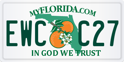 FL license plate EWCC27