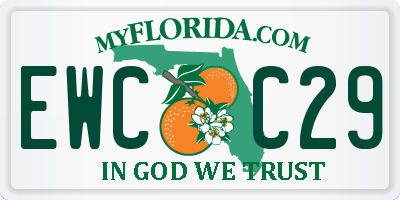FL license plate EWCC29