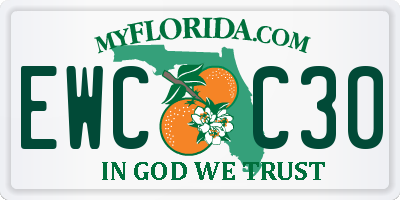 FL license plate EWCC30