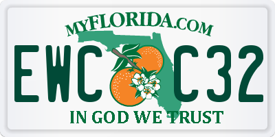 FL license plate EWCC32