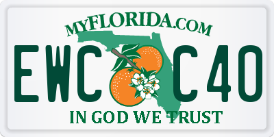 FL license plate EWCC40