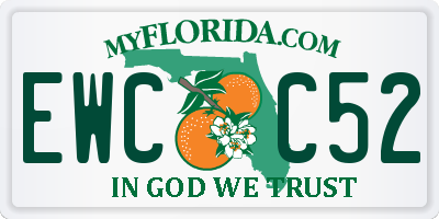 FL license plate EWCC52