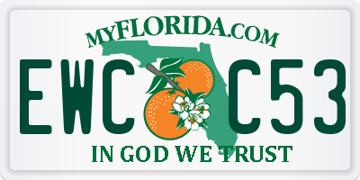 FL license plate EWCC53