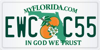 FL license plate EWCC55