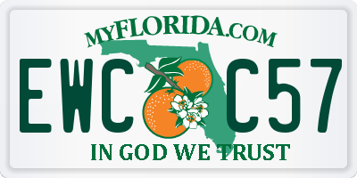 FL license plate EWCC57
