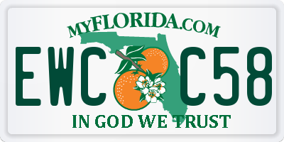 FL license plate EWCC58