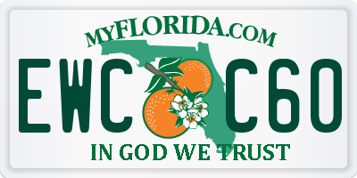 FL license plate EWCC60