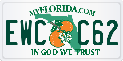 FL license plate EWCC62