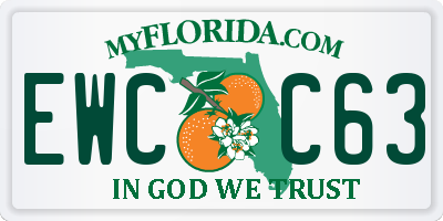 FL license plate EWCC63