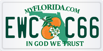FL license plate EWCC66