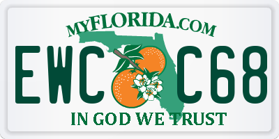 FL license plate EWCC68