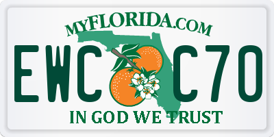 FL license plate EWCC70