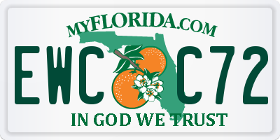 FL license plate EWCC72