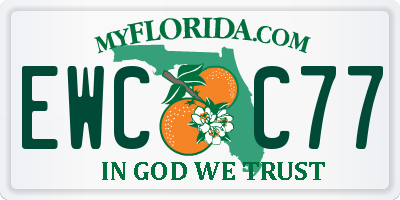 FL license plate EWCC77