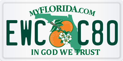 FL license plate EWCC80