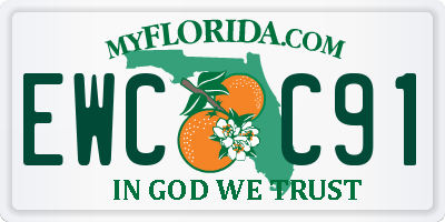 FL license plate EWCC91