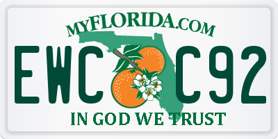 FL license plate EWCC92