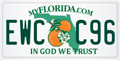 FL license plate EWCC96