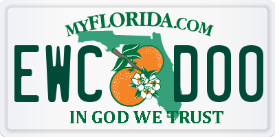 FL license plate EWCD00