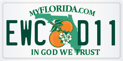 FL license plate EWCD11