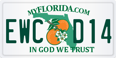 FL license plate EWCD14
