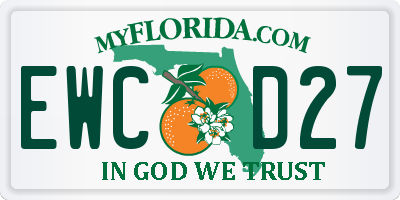 FL license plate EWCD27
