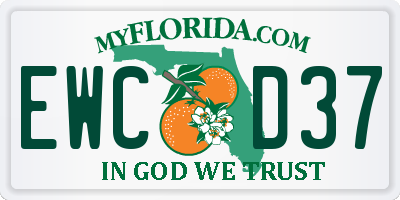 FL license plate EWCD37