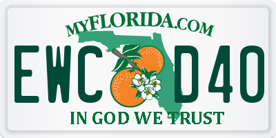 FL license plate EWCD40