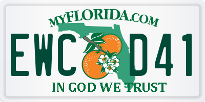 FL license plate EWCD41