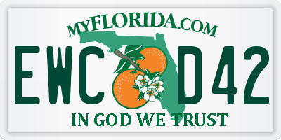 FL license plate EWCD42