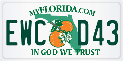 FL license plate EWCD43