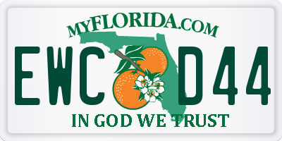 FL license plate EWCD44