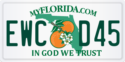 FL license plate EWCD45