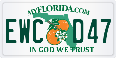 FL license plate EWCD47