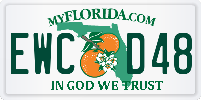 FL license plate EWCD48