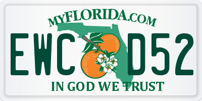 FL license plate EWCD52