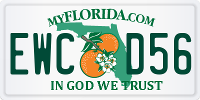 FL license plate EWCD56