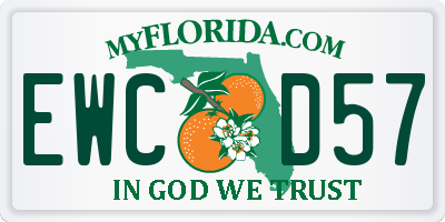 FL license plate EWCD57