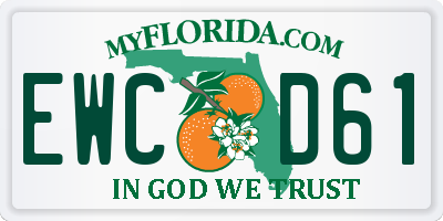 FL license plate EWCD61