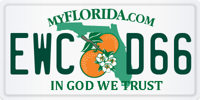 FL license plate EWCD66