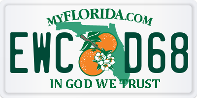 FL license plate EWCD68