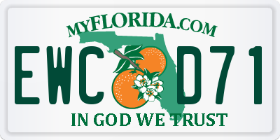 FL license plate EWCD71