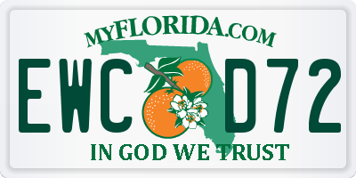 FL license plate EWCD72