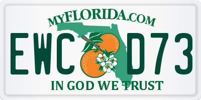 FL license plate EWCD73