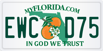 FL license plate EWCD75